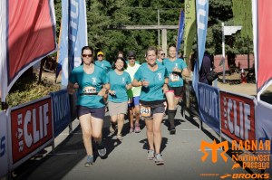 Team Miles of Smiles crossing the finish line
