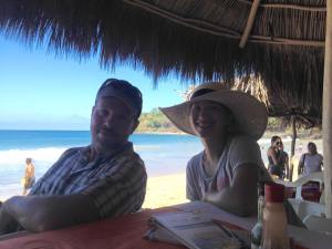 My brother and my niece, in Chacala, Mexico