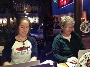 The Skedgers (two of us, anyway) at a write out